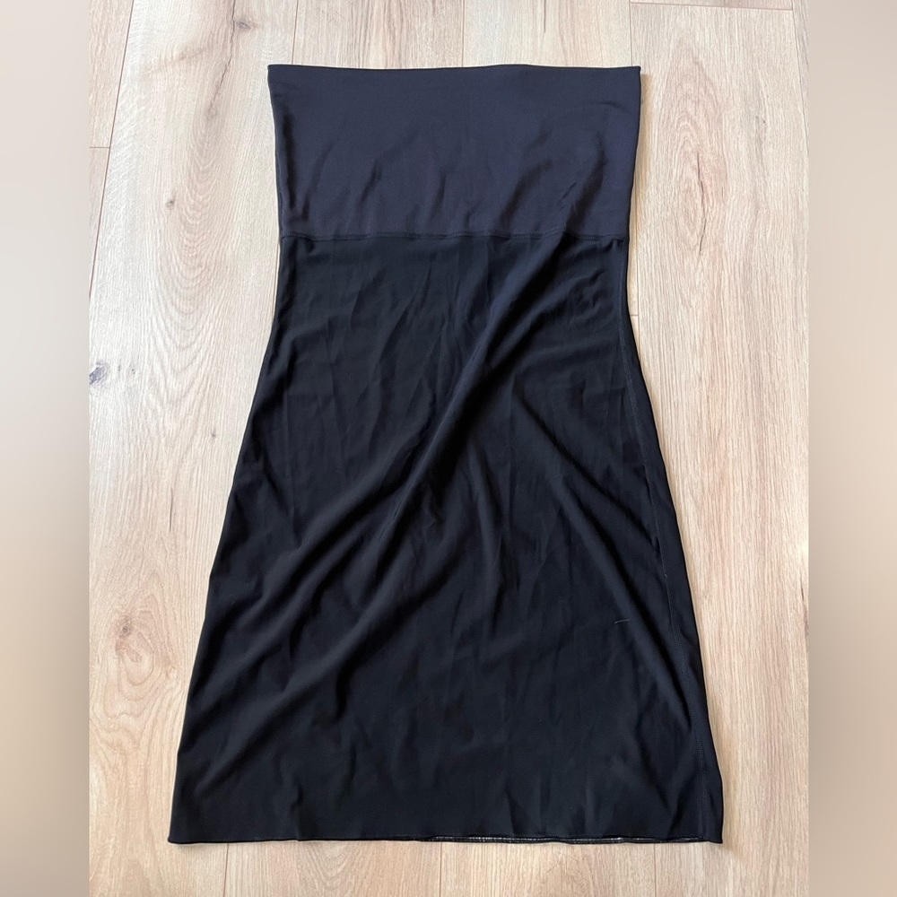 Spanx Dress Slimmer Strapless Slip Shapewear Black Tummy Waist hips Rear support